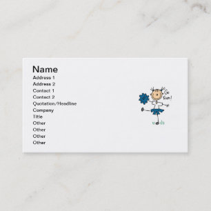 Carte De Visite Chemises et Cadeaux de Menagère de l'Équipe Bleue