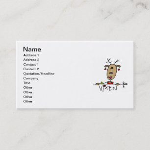 Carte De Visite Chemises et Cadeaux de Noël de Renne Vixen