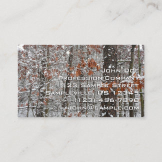 Carte De Visite Chênes couverts de neige hiver Photographie de la