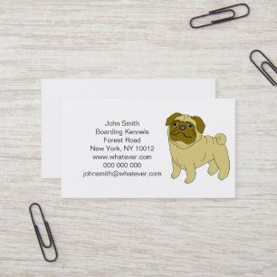 Carte De Visite Chenil de pension pour chiens Pug