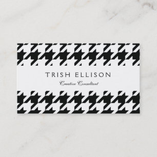 Carte De Visite Chèque de socle noir blanc classique