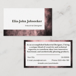 Carte De Visite Chercheur d'emploi Classique Simple Minimaliste Pi
