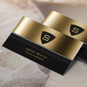 Carte De Visite Chercheur Royal Gold Shield