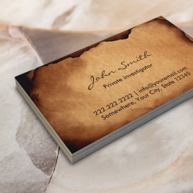 Carte De Visite Chercheur vintage sur papier (Créateur téléchargé)