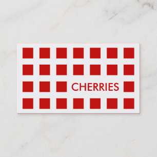 Carte De Visite CHERRIES (carrés modernes)