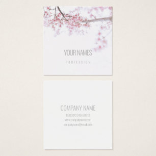 CARTE DE VISITE : "CHERRY BLOSSOM" : NATUREL