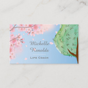Carte De Visite Cherry Blossom Tree Nature Garden Custom