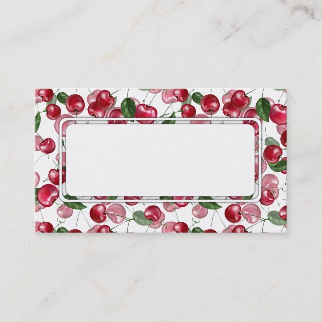 Carte De Visite Cherry Fruit pattern (Devant)