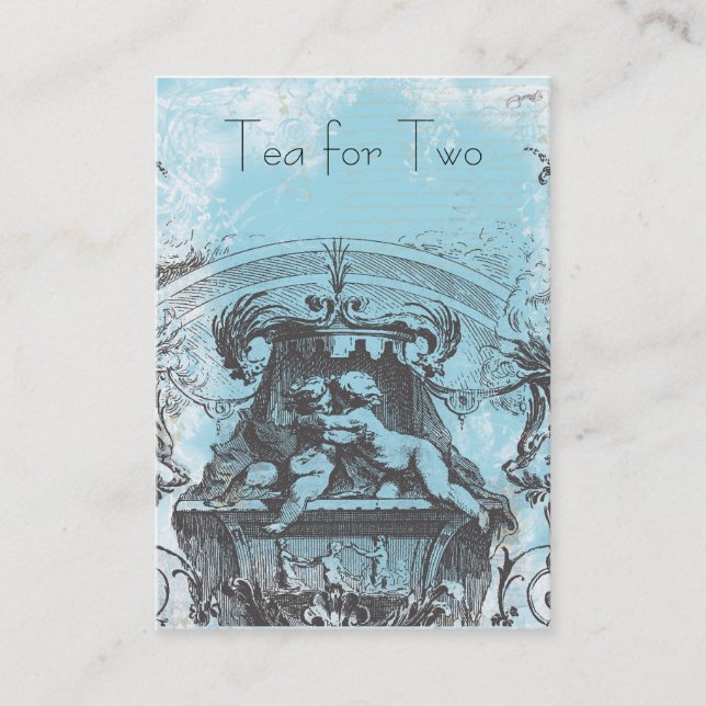 Carte De Visite Cherub Rococo du XVIIIe siècle (Devant)