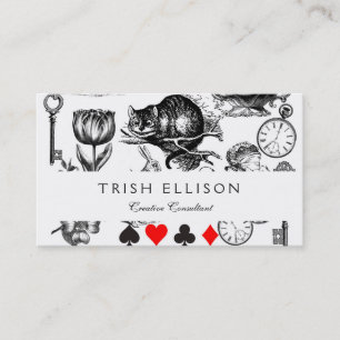 Carte De Visite cheshire cat classique alice dans l'art du pays de