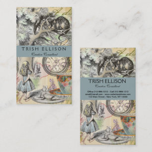 Carte De Visite Cheshire Chat Alice Wonderland Classic