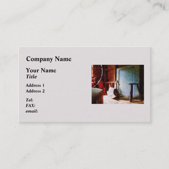 Carte De Visite Cheval à bascule dans le grenier (Devant)