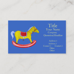 Carte De Visite Cheval de basculage - jouets traditionnels