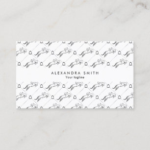 Carte De Visite Cheval de saut Équitation Entraîneur de chevau