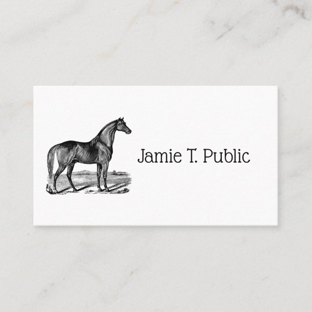 Carte De Visite Cheval debout vintage (Devant)