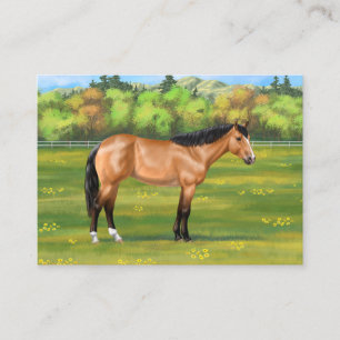 Carte De Visite Cheval du Quartier des Dun Buckskin