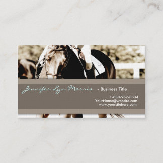 Carte De Visite Cheval du spectacle Brown et blanc