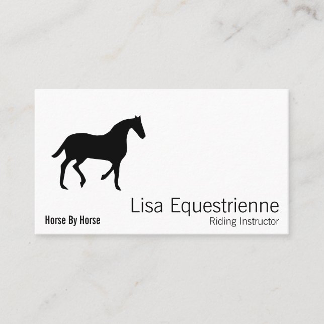 Carte De Visite Cheval équestre (Devant)