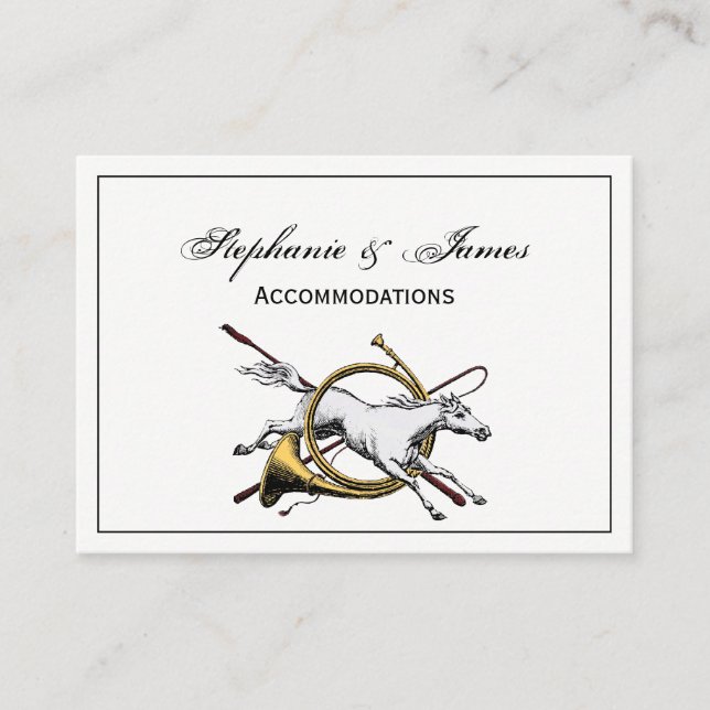 Carte De Visite Cheval Equestre Préppy Jumping à travers la couleu (Devant)