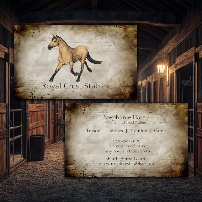 Carte De Visite Cheval Equestre Stables (Créateur téléchargé)