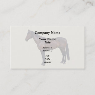 Carte De Visite Cheval Morgan de Profil