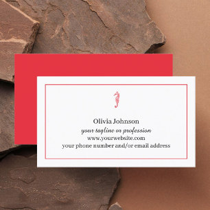 Carte De Visite Cheval rouge mer vie agent de voyage touristique a