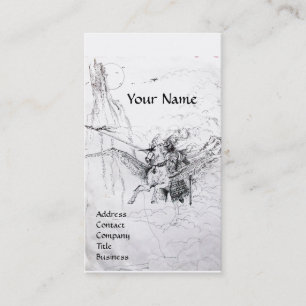 CARTE DE VISITE CHEVALIER SUR LE MONOGRAM DE PEGASUS