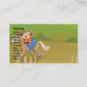 Carte De Visite chevauchant petit cowboy