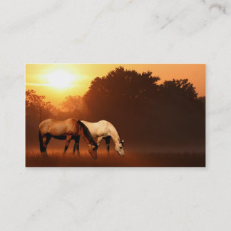 Carte De Visite Chevaux de lever de soleil