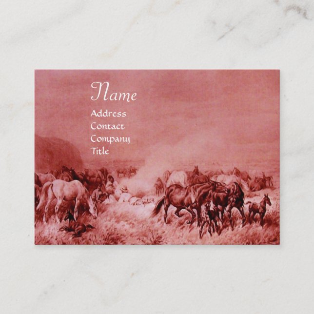 Carte De Visite CHEVAUX ROMPRE roux (Devant)