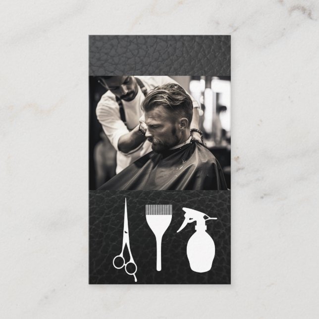 Carte De Visite Cheveux coupants en barbier | Outils de coupe de c (Devant)