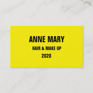 Carte De Visite Cheveux Jaune Lumineux et Noir & Make Up Design Mo