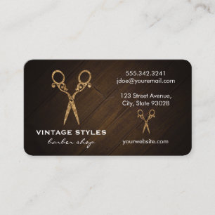 Carte De Visite Cheveux Ornat / Or