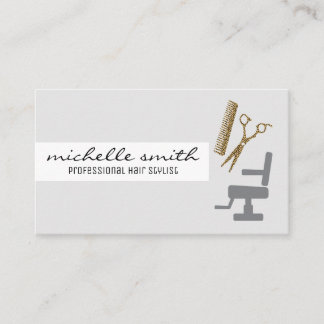 Carte De Visite Cheveux Styliste Chaise Cheveux