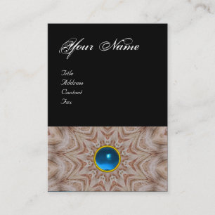 Carte De Visite CHEVEUX STYLISTE monogramme, saphir bleu noir