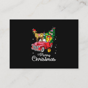 Carte De Visite Chèvre Rides Red Car Noël