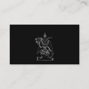 Carte De Visite Chèvre Satan Black Magie Lucifer Occult Cadeau