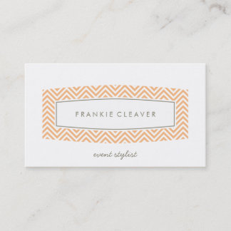 CARTE DE VISITE chevron frais à motif de panneau d