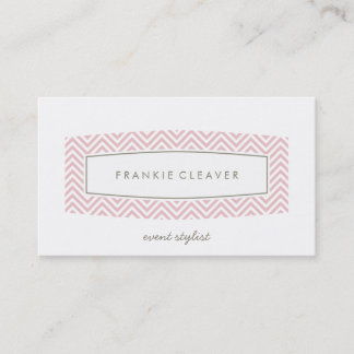 CARTE DE VISITE chevron frais à motif de panneau r