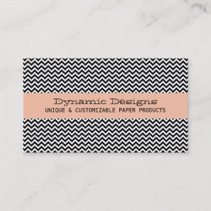 Carte de visite Chevron moderne Peach