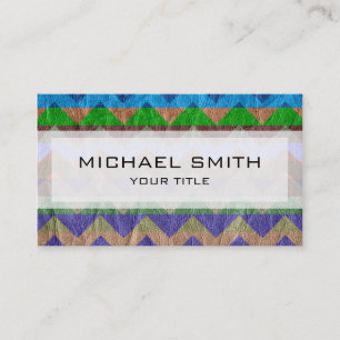 Carte De Visite Chevron zigzag aztèque cuir motif #18