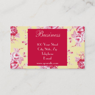 Carte de visite chic 1 de roses