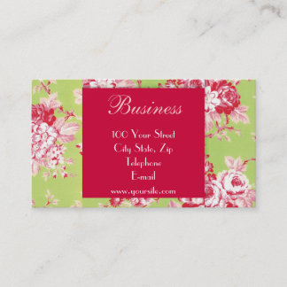 Carte de visite chic 1 de roses
