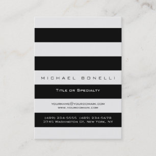 Carte de visite chic à la mode de monogramme de