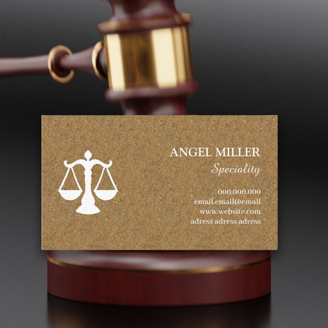 Carte De Visite Chic avocat liège bois (Chic design for attorney business card )