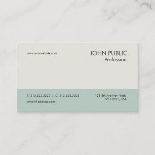 Carte De Visite Chic beige professionnel moderne simple simple