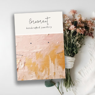 Carte De Visite Chic Blush Gold Paint Texture de peinture à l'huil