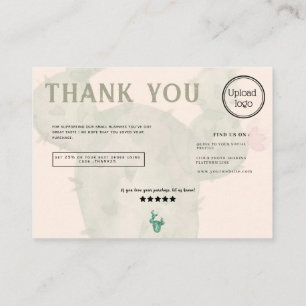 Carte De Visite Chic boho cactus & succulents commander merci