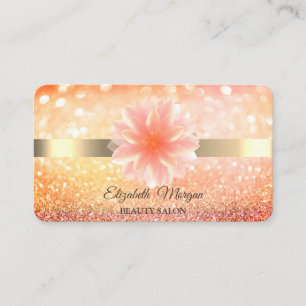 Carte De Visite Chic Bokeh Fleur de Lotus Yoga Reiki