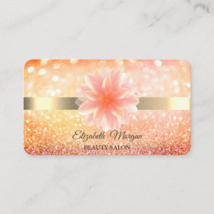 Carte De Visite Chic Bokeh Lotus Fleur Yoga Reiki